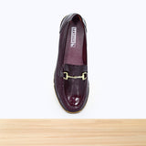 611F Pelta Cuir Bordeaux Lézard