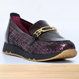 611F Pelta Cuir Bordeaux