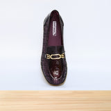 611F Pelta Cuir Bordeaux