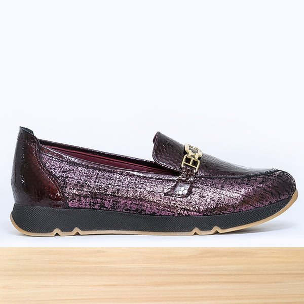 611F Pelta Cuir Bordeaux