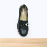 611F Pelta Cuir Noir Lézard