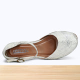 621F Rosela Cuir Beige Argenté