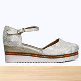 621F Rosela Cuir Beige Argenté
