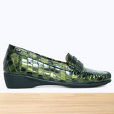 626F Padsy Cuir Vert Croco