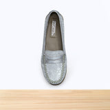 637F Nyra Cuir Argenté Croco