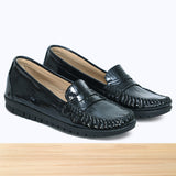 637F Nyra Cuir Noir Croco