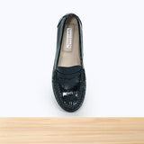 637F Nyra Cuir Noir Croco