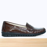 637F Nyra Cuir Marron Serpent