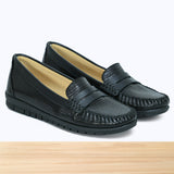 637F Nyra Cuir Noir Lézard
