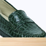 637F Nyra Cuir Vert Croco