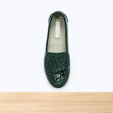 637F Nyra Cuir Vert Croco