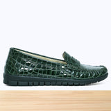 637F Nyra Cuir Vert Croco