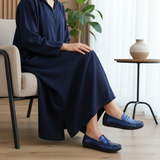 637F Nyra Bleu Marine Croco — Djellaba Var.2