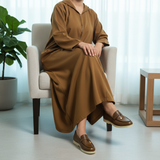 719F Dovelle Cuir Marron — Djellaba Var.2