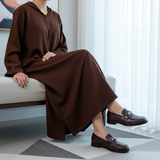 735F Kirella Cuir Marron — Djellaba Var.3