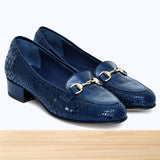 738F Senflo Cuir Bleu Marine NV