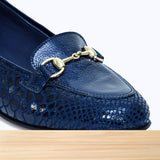 738F Senflo Cuir Bleu Marine NV