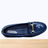 738F Senflo Cuir Bleu Marine NV