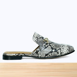 741F Qamar Cuir Serpent Gris Noir