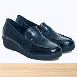 759F Glitsy Cuir Bleu Nuit