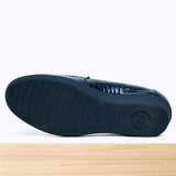 759F Glitsy Cuir Bleu Nuit