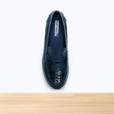 759F Glitsy Cuir Bleu Nuit