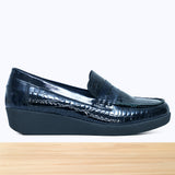 759F Glitsy Cuir Bleu Nuit