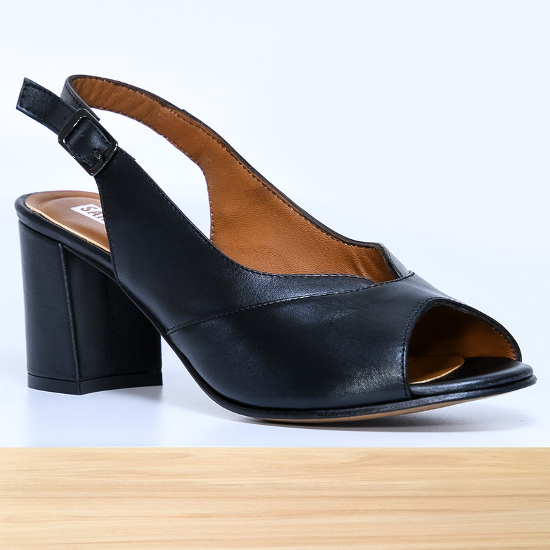 771F Yalena en Cuir Noir