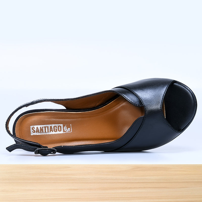 771F Yalena en Cuir Noir