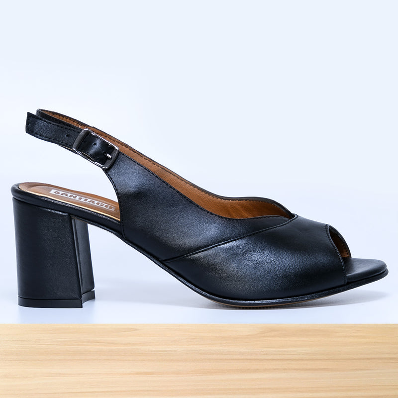 771F Yalena en Cuir Noir