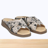 775F Valisse Cuir Beige Noir