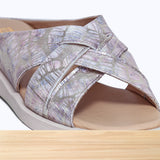 775F Valisse Cuir Rose Argenté