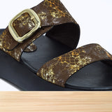 802F Olina Cuir Marron Brillant