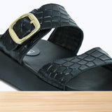 802F Olina Cuir Noir Croco