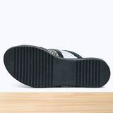 817F Olyra Cuir Noir Blanc