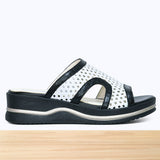817F Olyra Cuir Noir Blanc