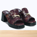 828F Loria Cuir Bordeaux Brillant