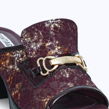 828F Loria Cuir Bordeaux Brillant