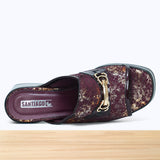 828F Loria Cuir Bordeaux Brillant