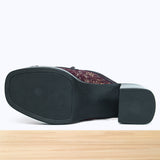 828F Loria Cuir Bordeaux Brillant