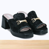 828F Loria Cuir Noir métallisé