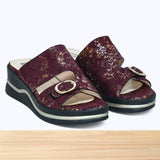 837F Selesta Cuir Bordeaux Brillant