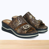 837F Selesta Cuir Marron Brillant