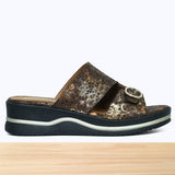 837F Selesta Cuir Marron Brillant