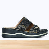 837F Selesta Cuir Noir Lézard