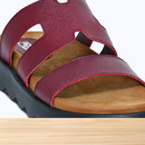 887F Rosalya Cuir Bordeaux