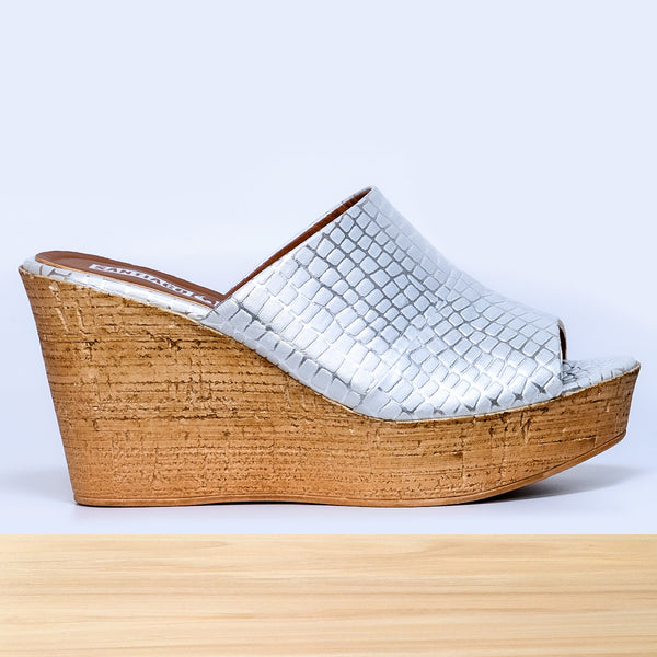 925F Estenia Cuir Argenté