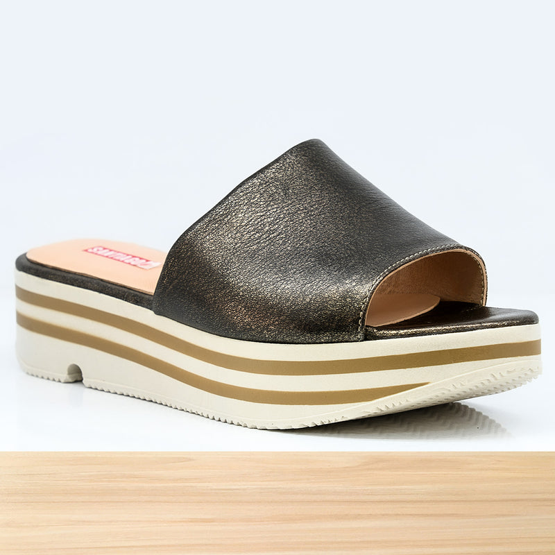 950F Flor en Cuir Métallisé