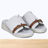 981F Velmira Cuir Blanc Cassé