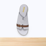 981F Velmira Cuir Blanc Cassé